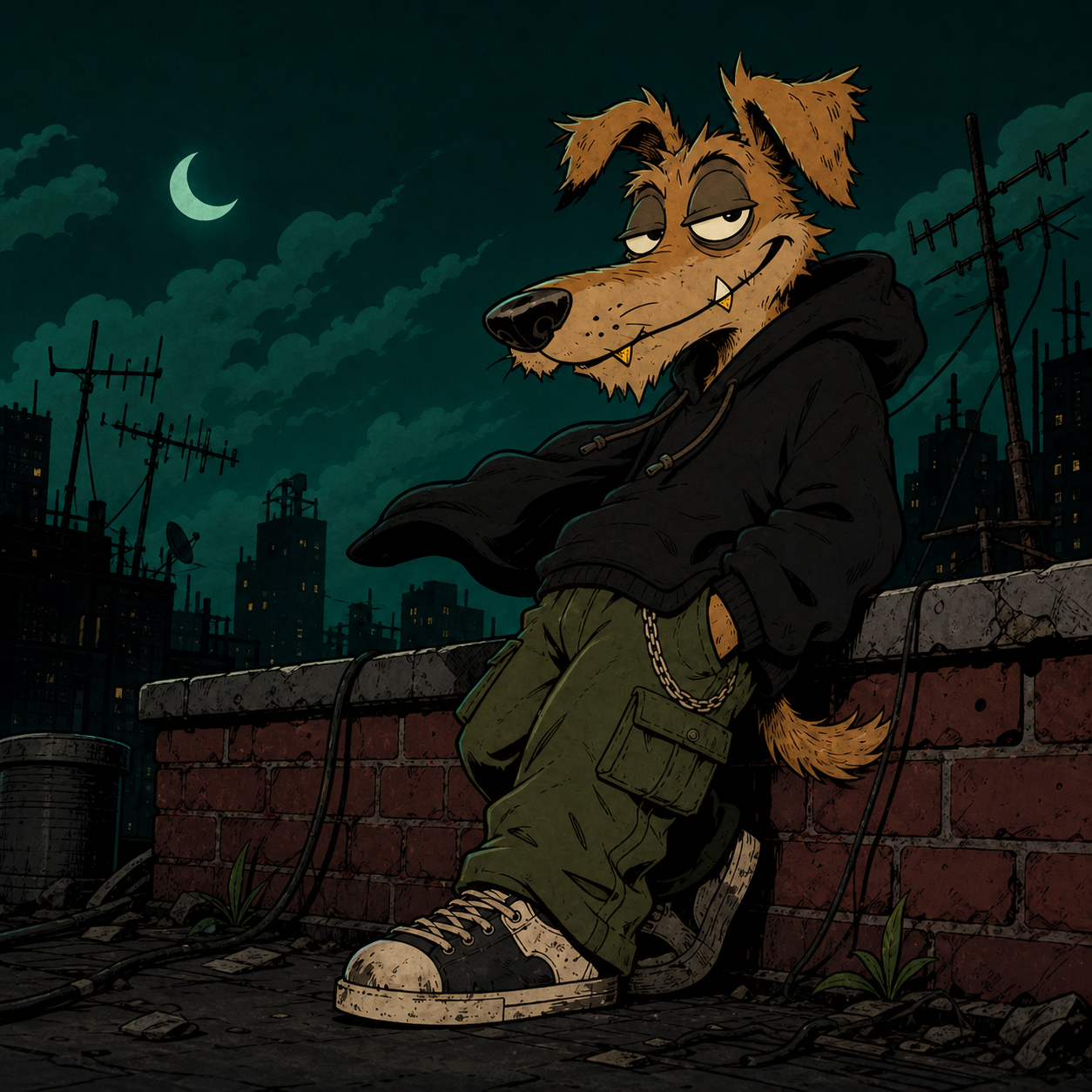 Rex above the sleeping city